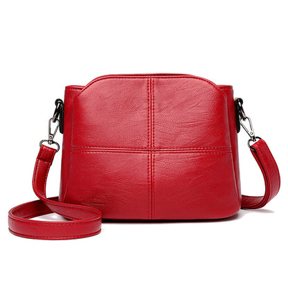 Tumbled Leather Crossbody Handbag