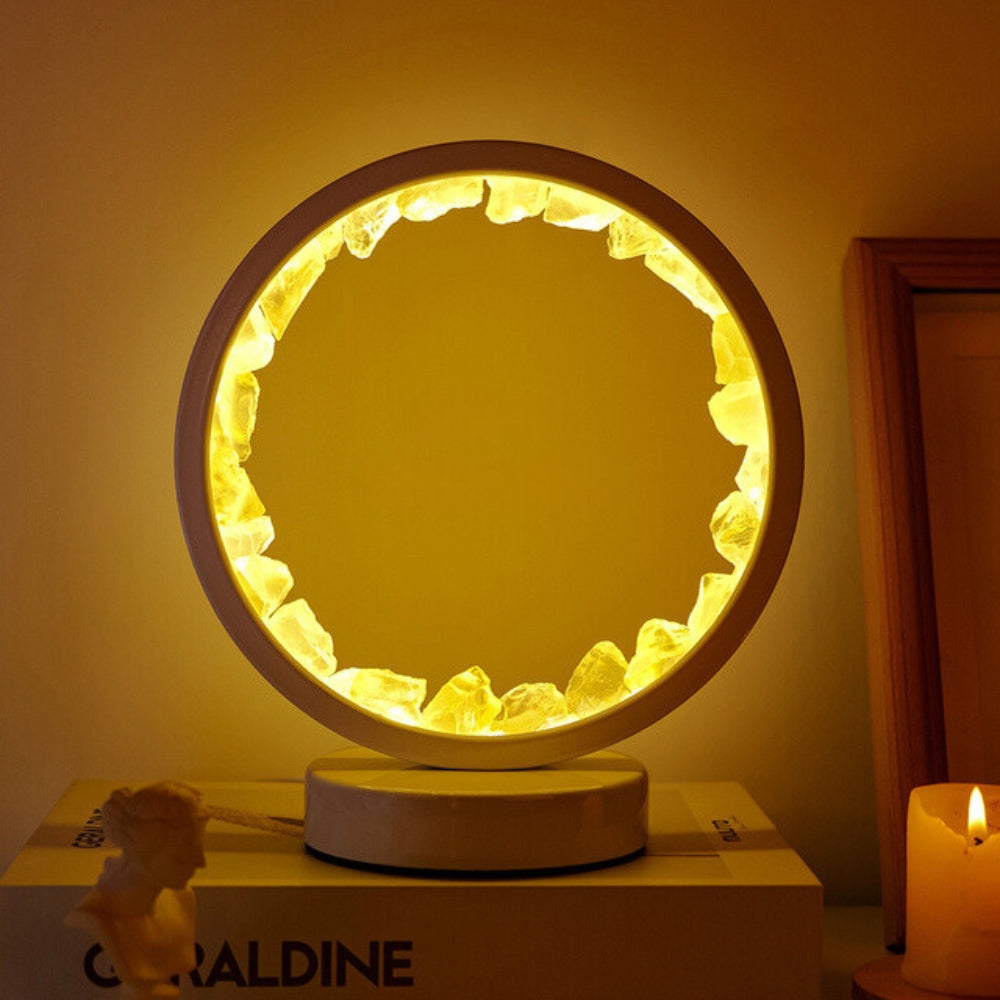 Led Crystal Lamp Room Decoration Natural Gemstone Amethyst Healing Stone