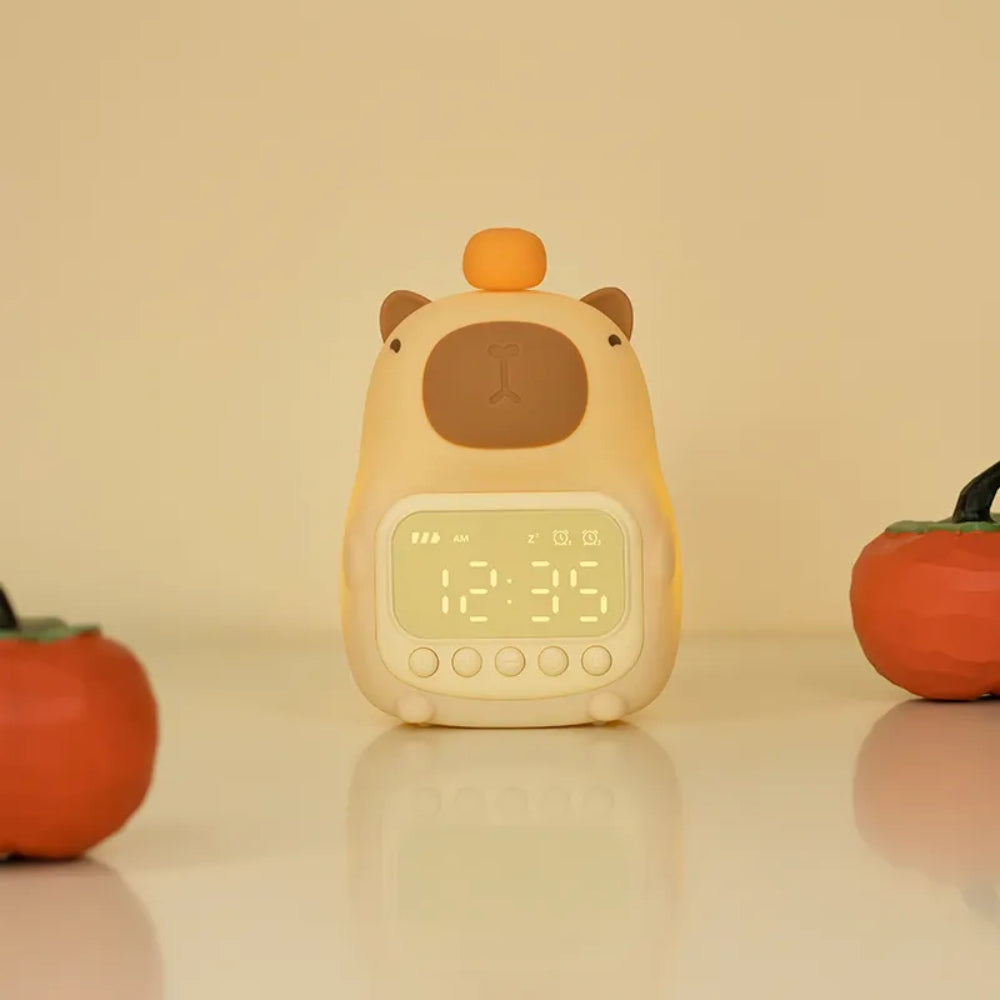 Capybara Night Light Kids Alarm Clock Night Lamp for Children's Bedroom
