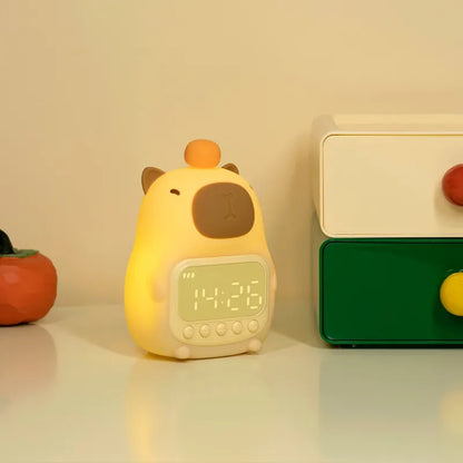 Capybara Night Light Kids Alarm Clock Night Lamp for Children's Bedroom