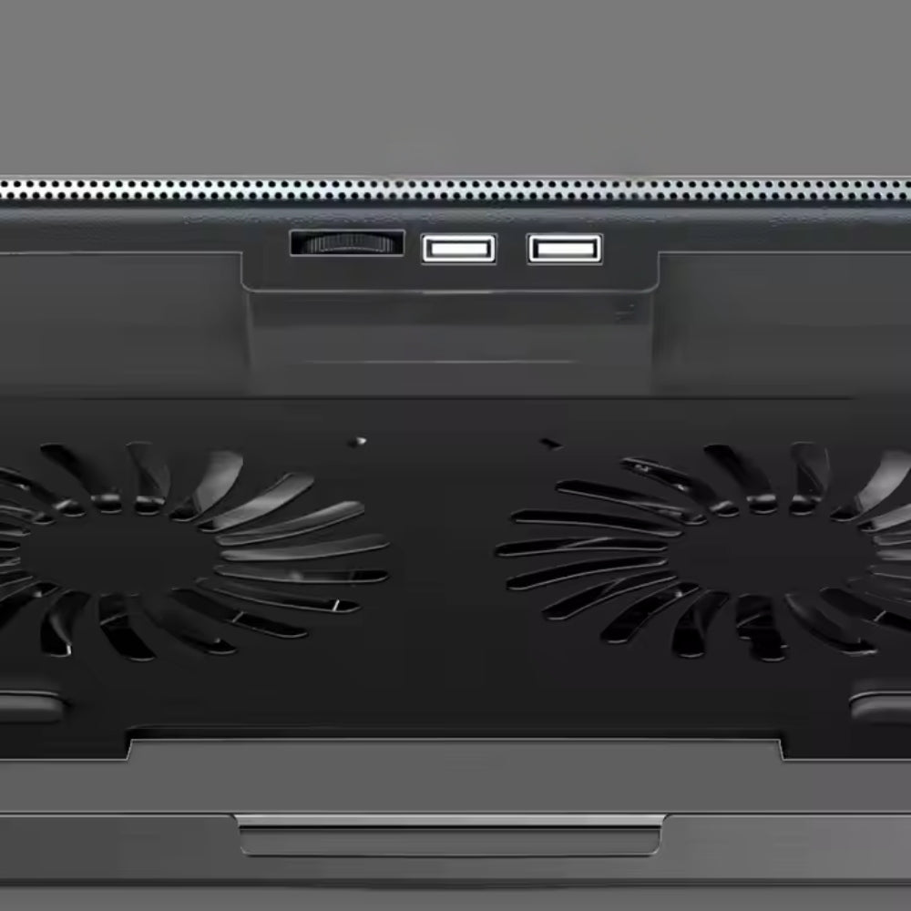 Gaming Laptop Cooling Pad with LED Display USB Ports Adjustable Stand High Speed Fan