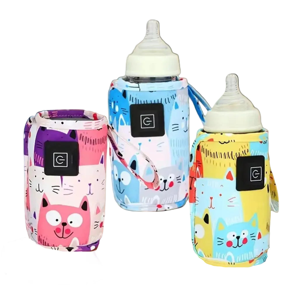 Travel USB Milk Water Bottle Warmer with Insulated Bag