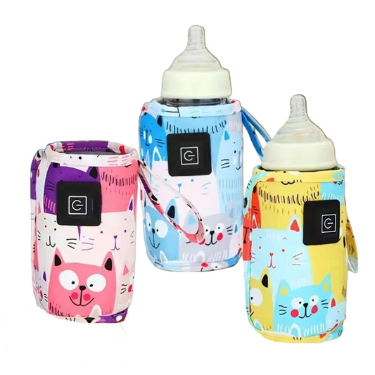 Travel USB Milk Water Bottle Warmer with Insulated Bag
