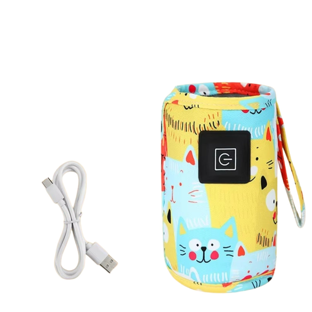Travel USB Milk Water Bottle Warmer with Insulated Bag