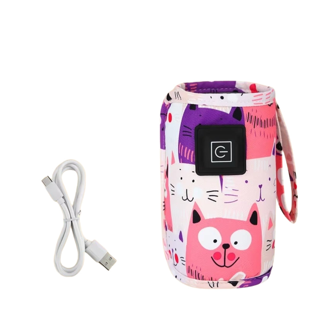Travel USB Milk Water Bottle Warmer with Insulated Bag