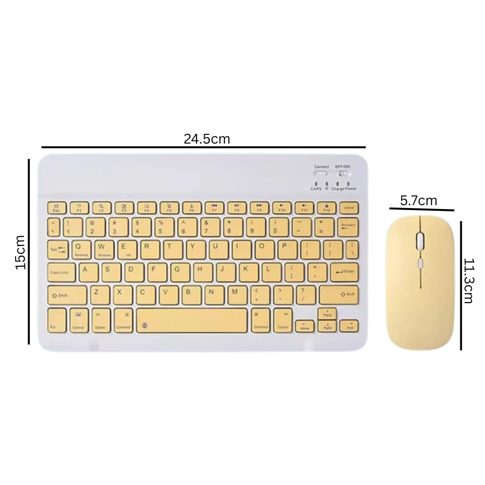 10 inch Universal Wireless Bluetooth Keyboard and Mouse Set