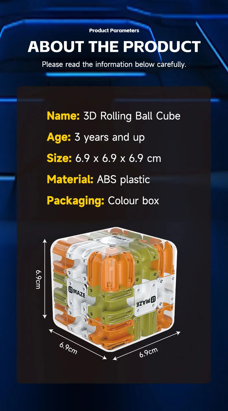 3D Maze Magic Cube Fidgeting Logical Thinking Anti Stress Puzzle Cube