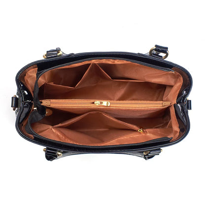 Glazed Alabaster Leather Handbag Set
