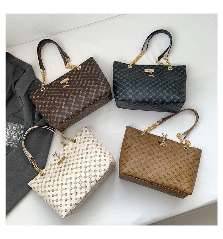 Fawn Lattice Tote Handbag