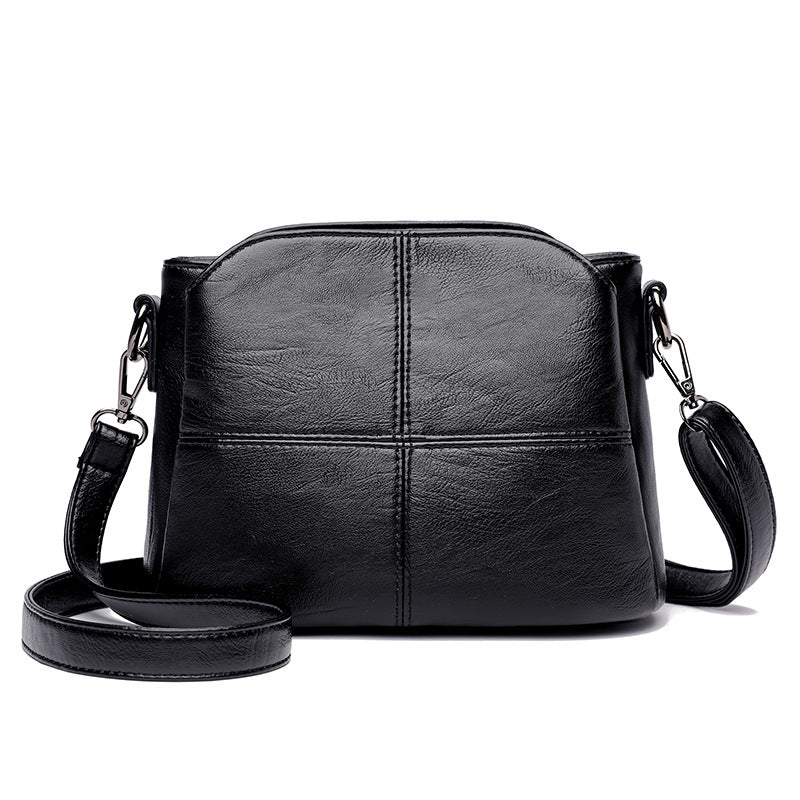 Tumbled Leather Crossbody Handbag