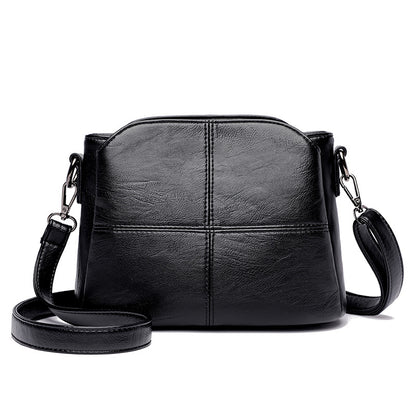 Tumbled Leather Crossbody Handbag
