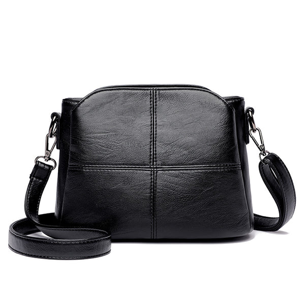 Tumbled Leather Crossbody Handbag