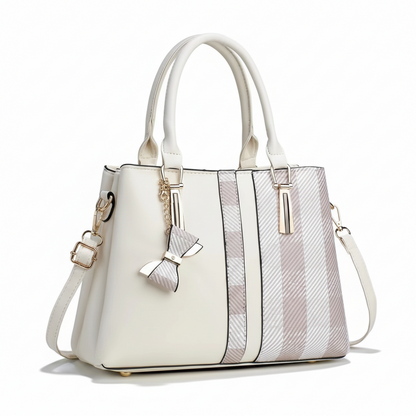 Lattice-Panel Bow Handbag