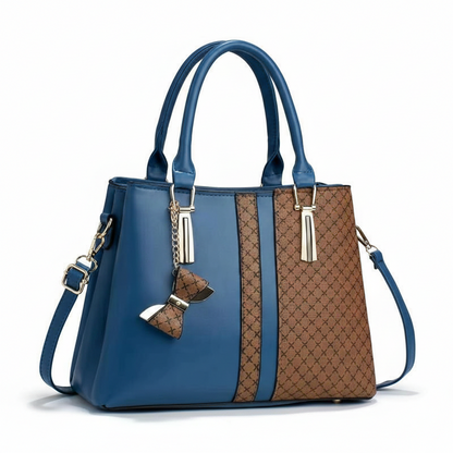 Lattice-Panel Bow Handbag