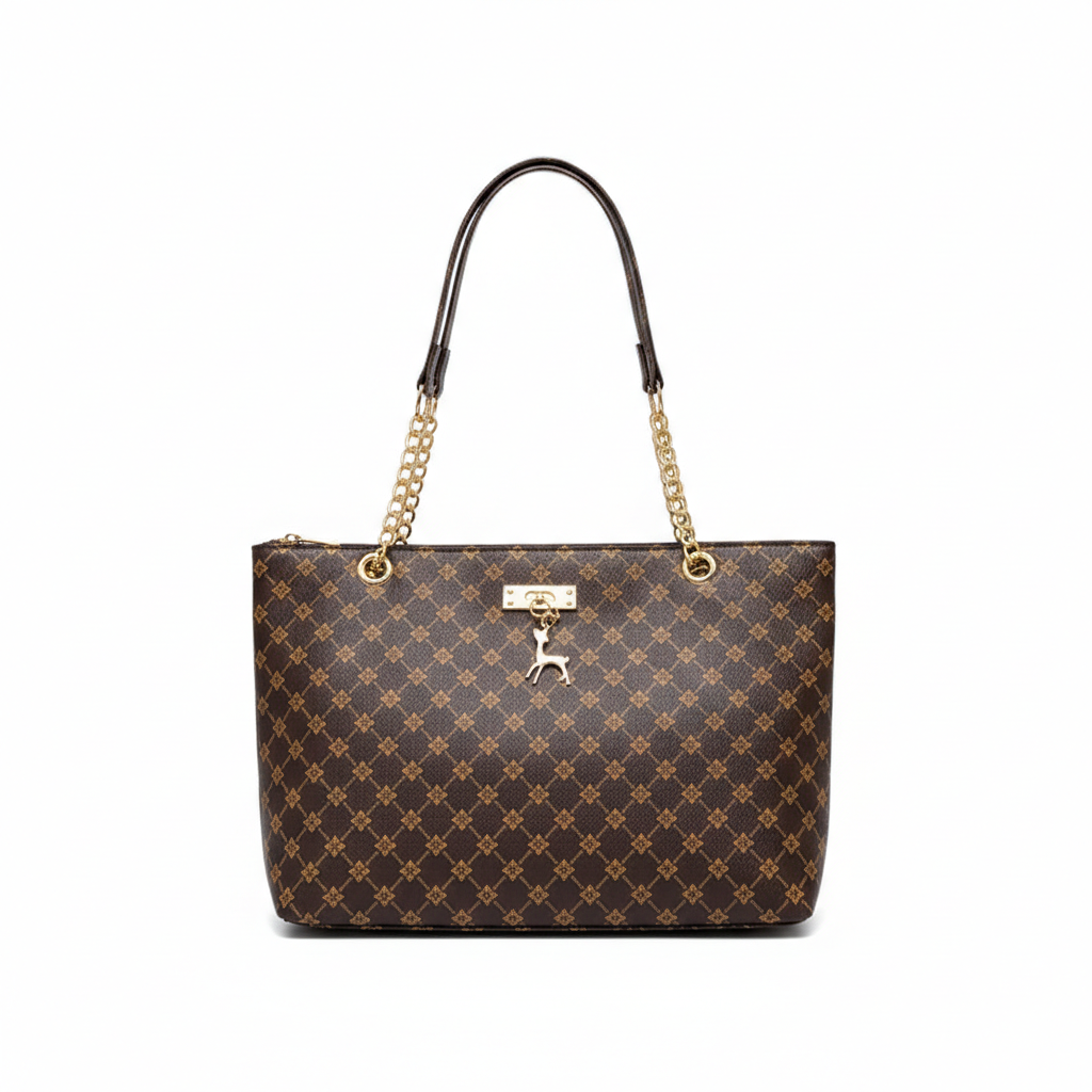 Fawn Lattice Tote Handbag