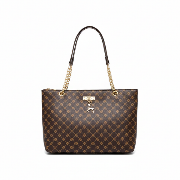 Fawn Lattice Tote Handbag