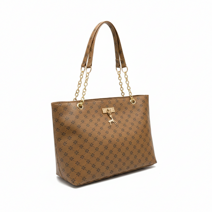 Fawn Lattice Tote Handbag
