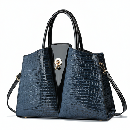 Glazed Embose Leather Handbag