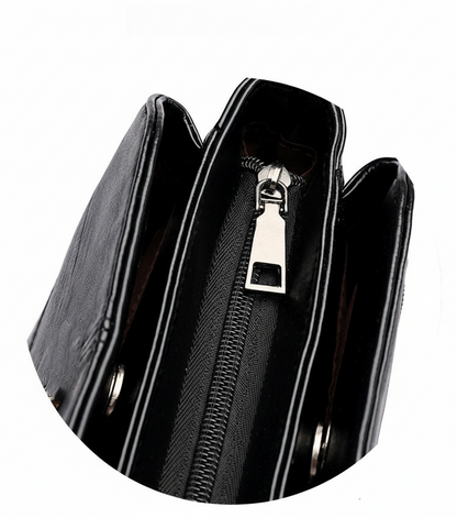Tumbled Leather Crossbody Handbag