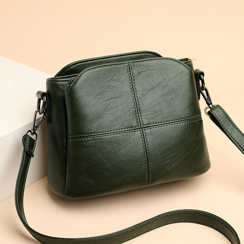 Tumbled Leather Crossbody Handbag