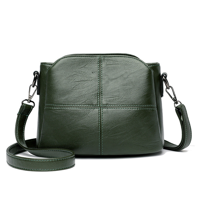 Tumbled Leather Crossbody Handbag
