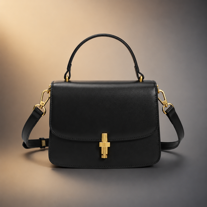 Cozy Nest Comfort Women's Vintage Metal Buckle Genuine Cowhide Leather Satchel