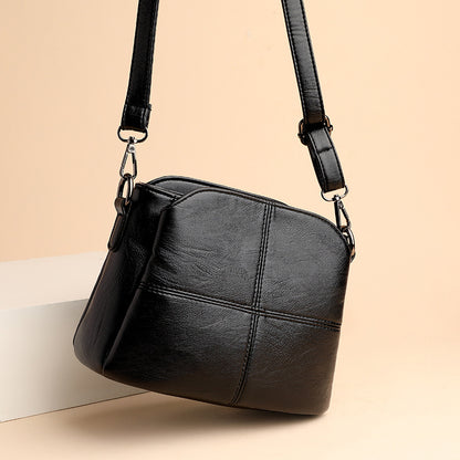Tumbled Leather Crossbody Handbag